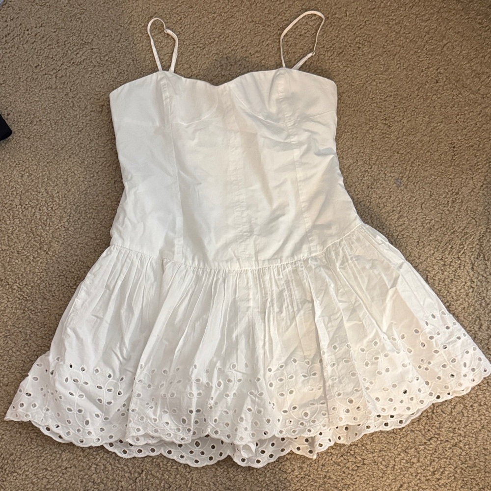 Zara White Eyelet Sundress